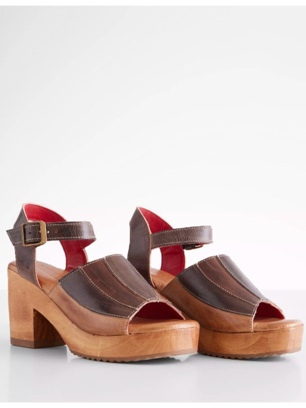 (New) Bed Stu – Jetsetter Platform Wooden Clogs (Cold Brew Rustic) –‎ Women's 9